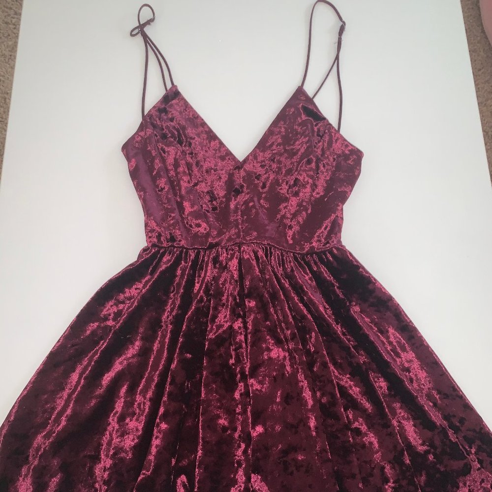 Urban Outfitters Backless Velvet Romper